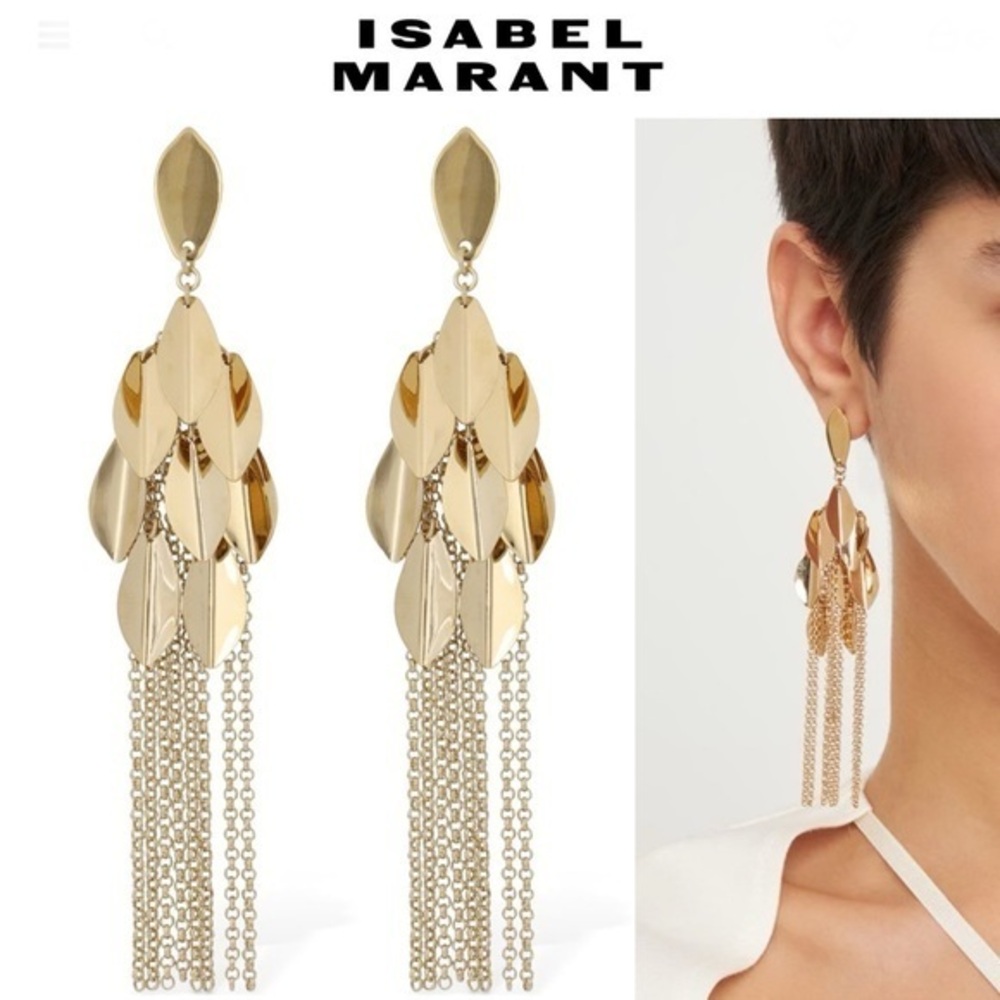 Isabel Marant Shiny Lea Pendant Drop Earrings 415$ - Picture 1 of 4